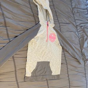 Gray with pink jacket